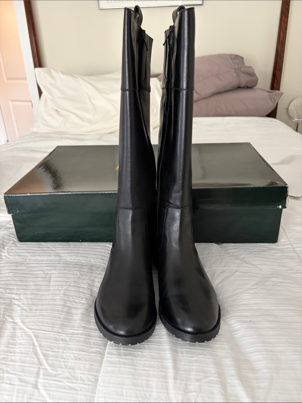 ✨ Ralph Lauren Tall Black Leather Boots – Brand New – Size 7B ✨